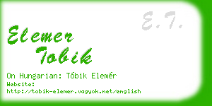 elemer tobik business card
